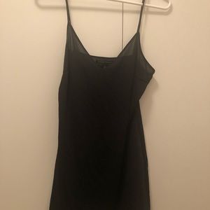 banana republic black slip dress xs